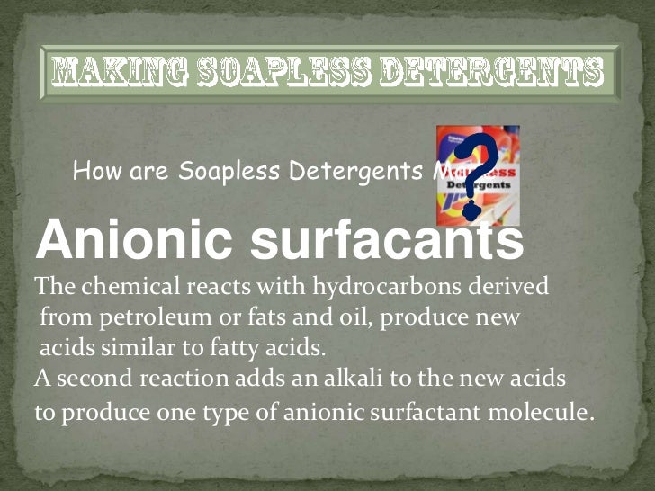 Soapless detergent