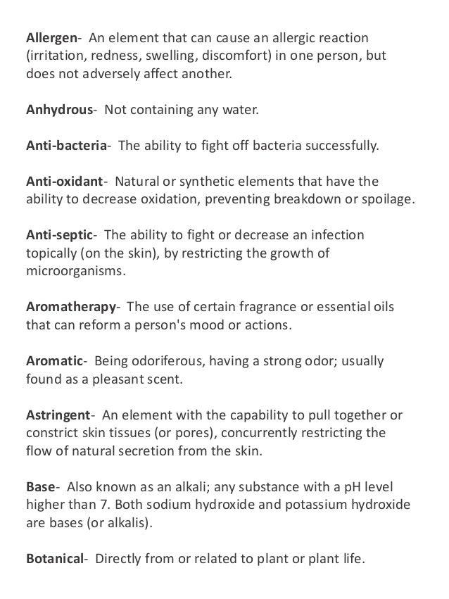 Soap making terminology