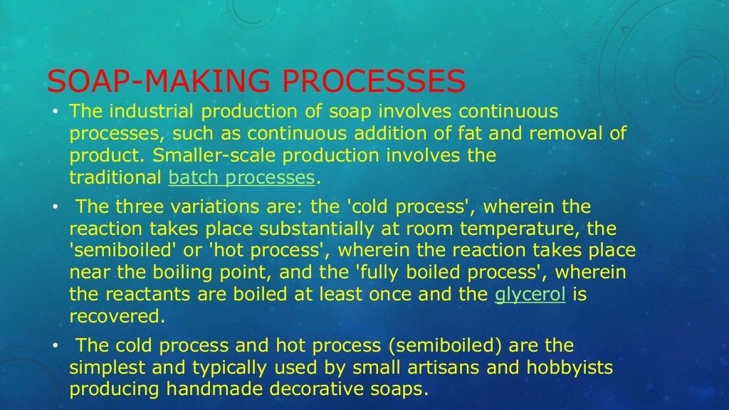 Soap manufacturing process