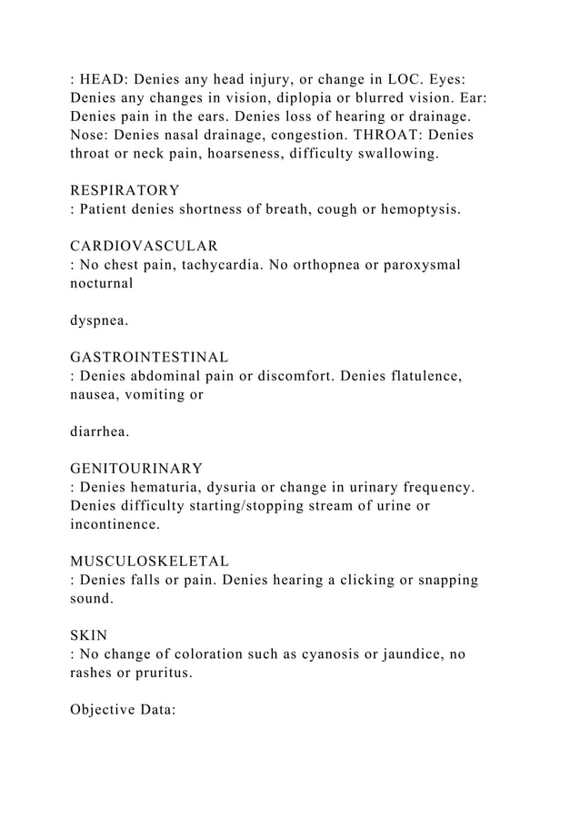 Soap Note # Main Diagnosis ( Exp H&P Note #3 DX Hypertension).docx ...