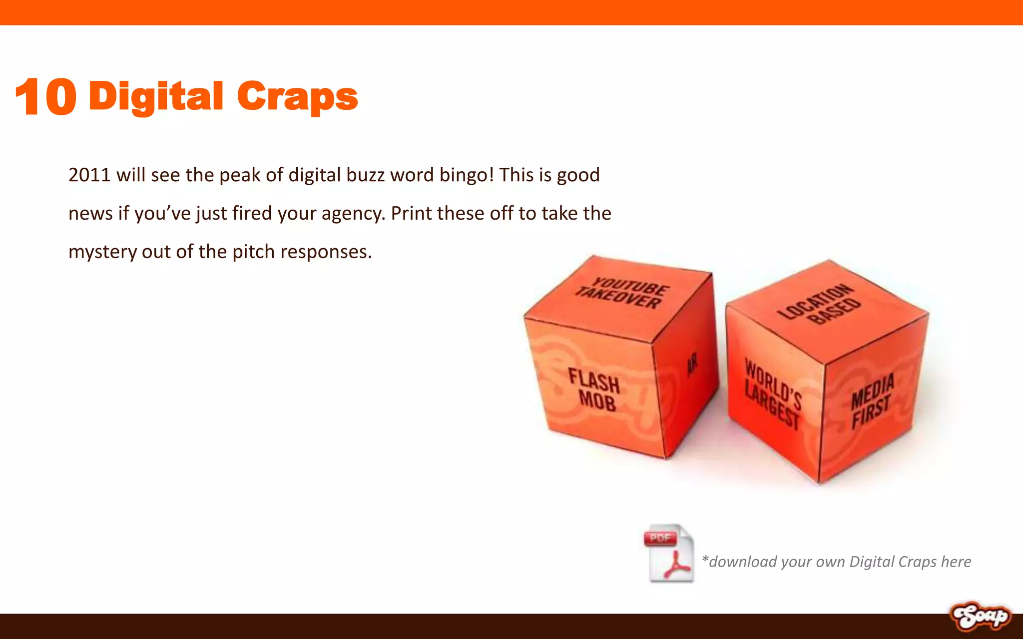 7Nerd MattersNet Neutrality gets a catchier name and becomes bigger fodder in public debate. While still confusing many. Nerds continue to correct concerned citizens on the original name.And you thought Y2K was big! Chaos will ensue come April 2011, the predicted date when we all run out of ip4 IP addresses. As long as Farmville & WOW continue to work no one will notice a problem.