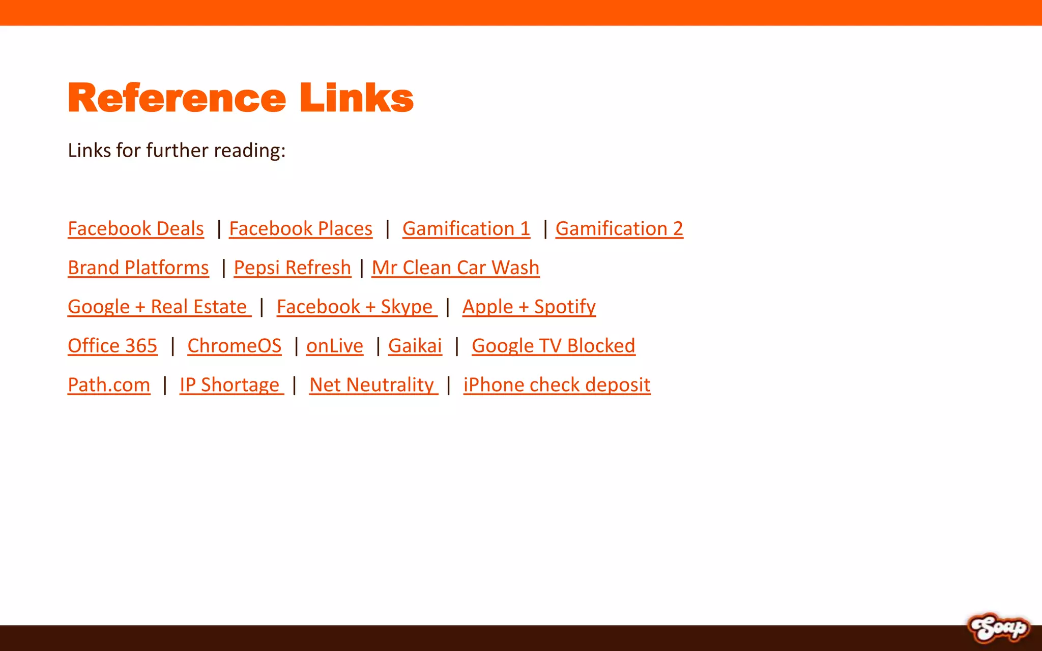 10Digital Craps2011 will see the peak of digital buzz word bingo! This is good news if you’ve just fired your agency. Print these off to take the mystery out of the pitch responses. *download your own Digital Craps here