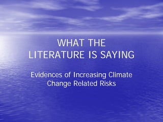 State of socio-economic research on climate change and policy implications in the Philippines