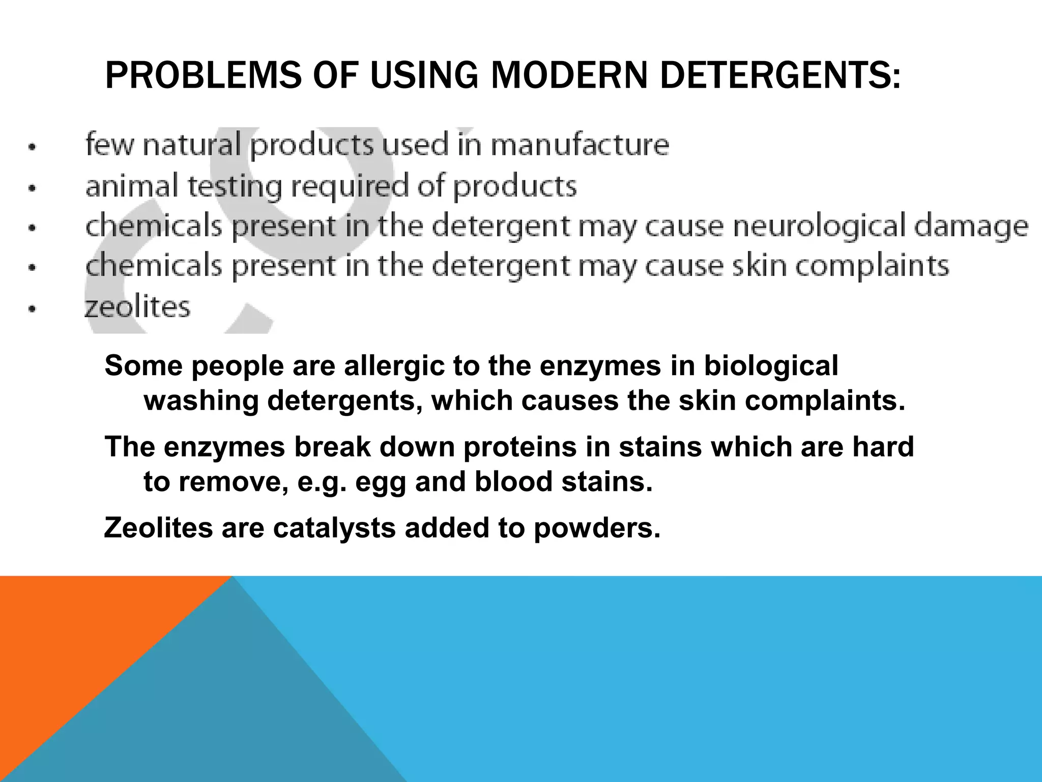 Read and answer the questionsC3.4.14bDescribe in words how a detergent works: