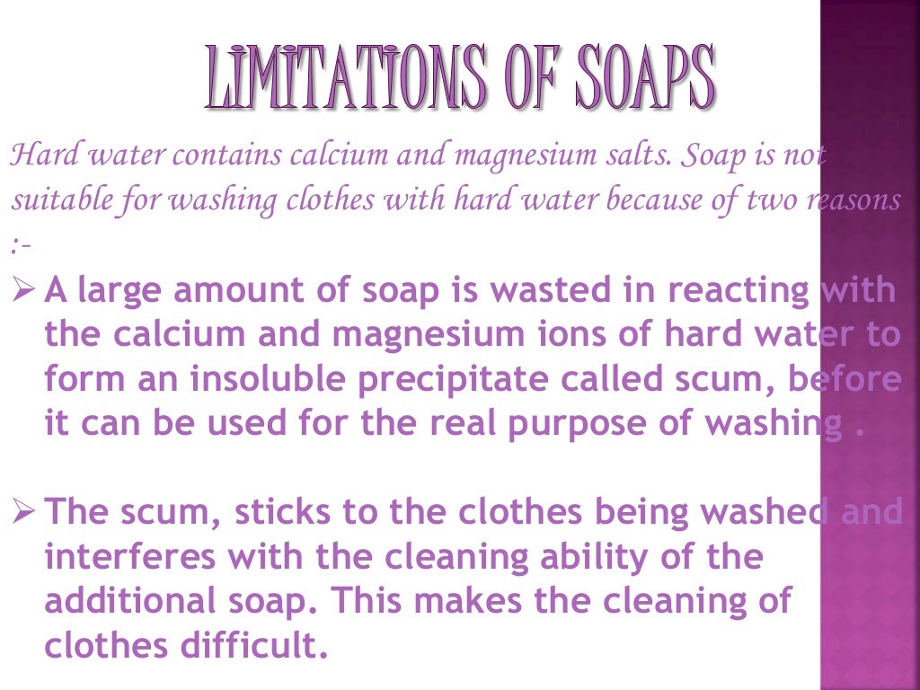 Soaps and detergents
