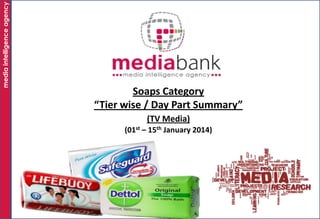 media intelligence agency

Soaps Category
“Tier wise / Day Part Summary”
(TV Media)
(01st – 15th January 2014)

 