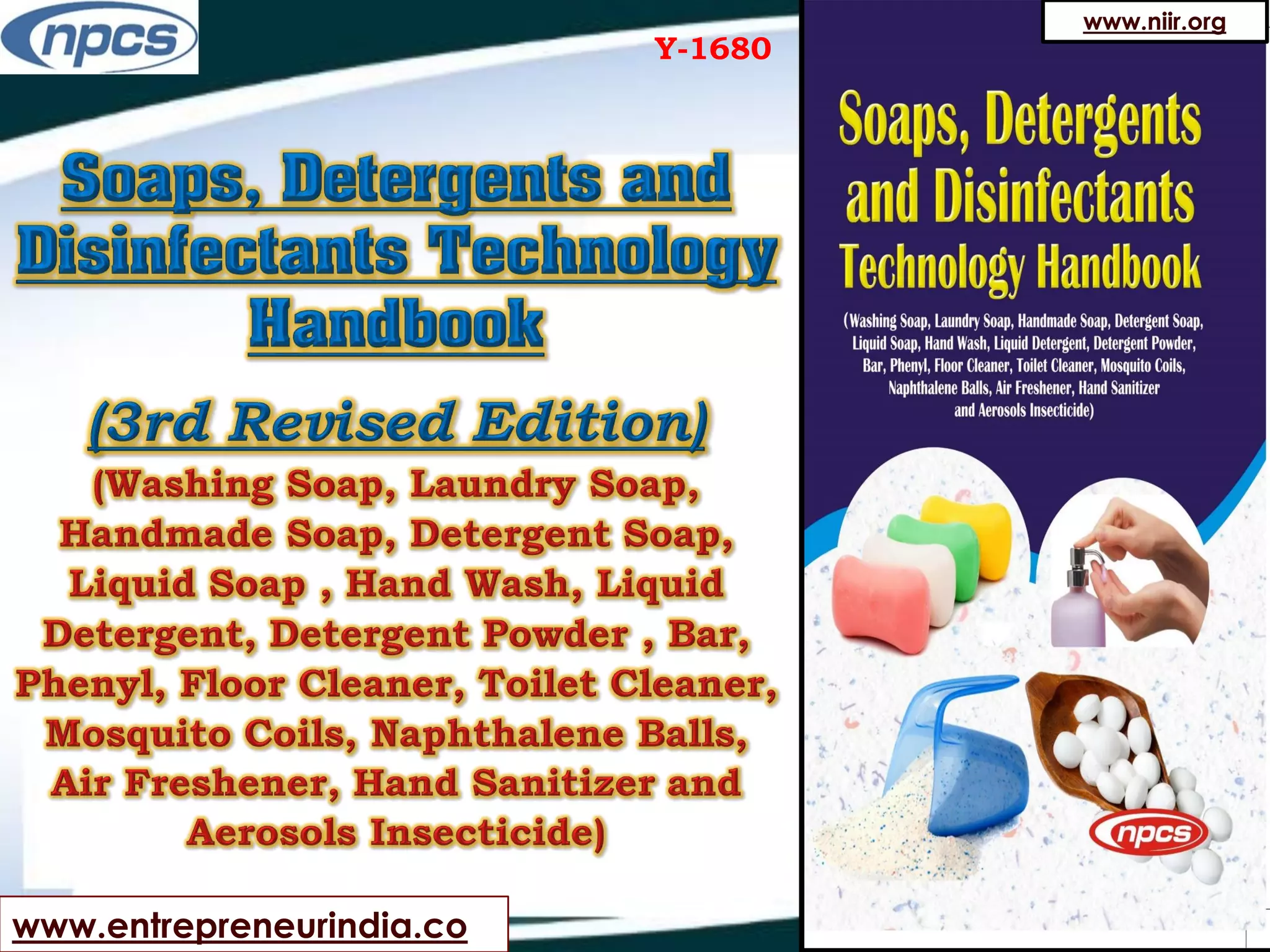 Soaps, Detergents and Disinfectants Technology Handbook (3rd Revised