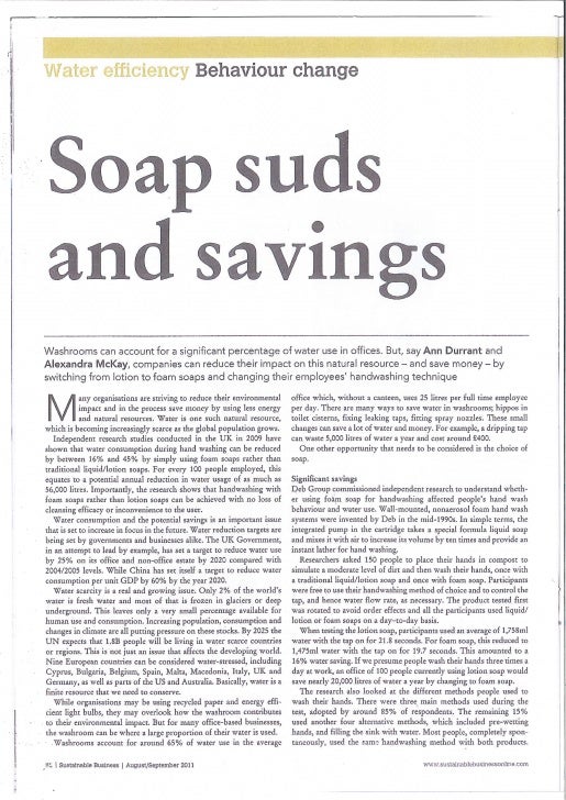 Soap suds and savings