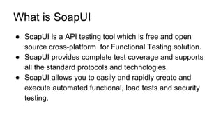 Web Services and Introduction of SOAPUI | PPTX