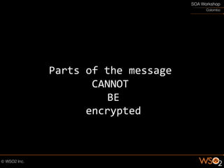Parts of the message
       CANNOT
         BE
      encrypted
 