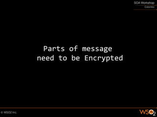 Parts of message
need to be Encrypted
 