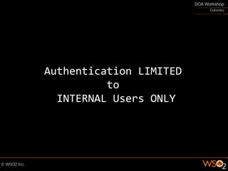 Authentication LIMITED
          to
  INTERNAL Users ONLY
 