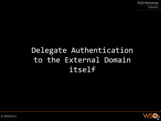 Delegate Authentication
to the External Domain
        itself
 