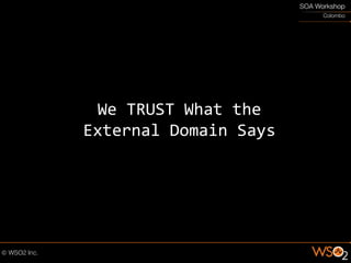 We TRUST What the
External Domain Says
 