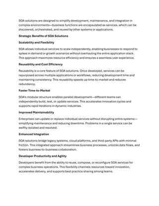 SOA Solutions: Building Enterprise Agility and Integration for Tomorrow ...