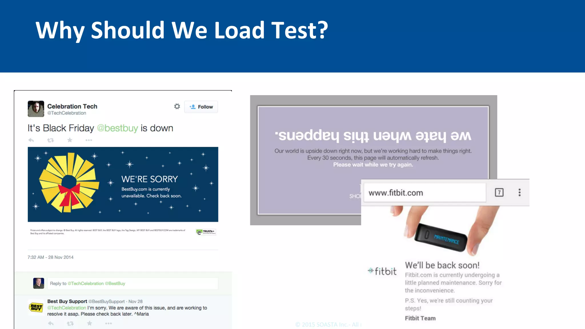 6	©	2015	SOASTA	Inc.-	All	rights	reserved.	
Why	Should	We	Load	Test?	
 