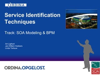 Service Identification  Techniques   Track: SOA Modeling & BPM Art Ligthart Jan-Willem Hubbers Linda Terlouw 