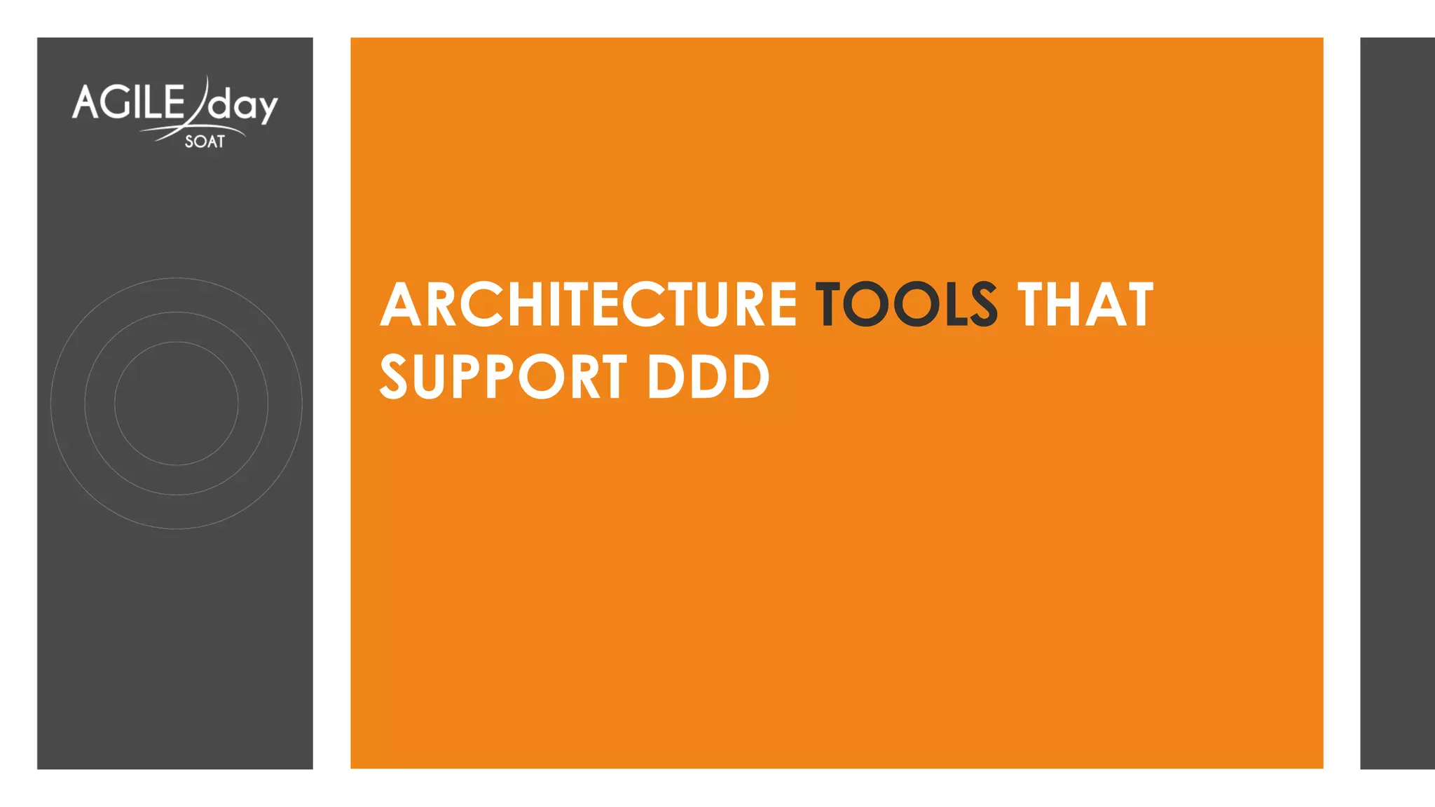 ARCHITECTURE TOOLS THAT
SUPPORT DDD
 