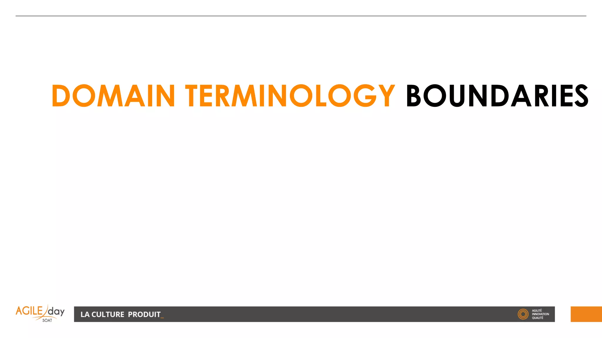 DOMAIN TERMINOLOGY BOUNDARIES
 