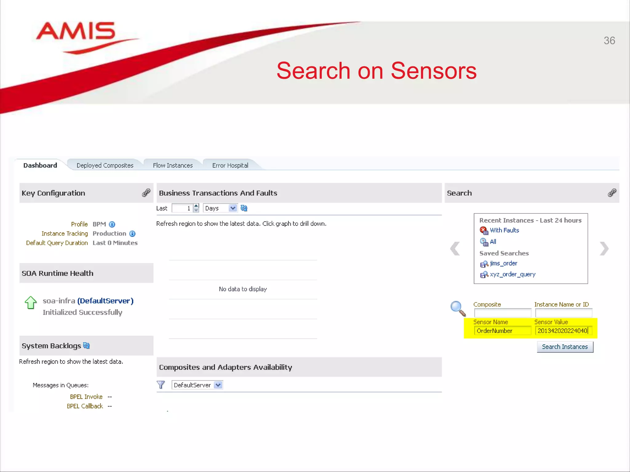36
Search on Sensors
 