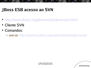 SOA Workshop - JBoss ESB v1.1