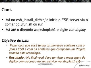 SOA Workshop - JBoss ESB v1.1
