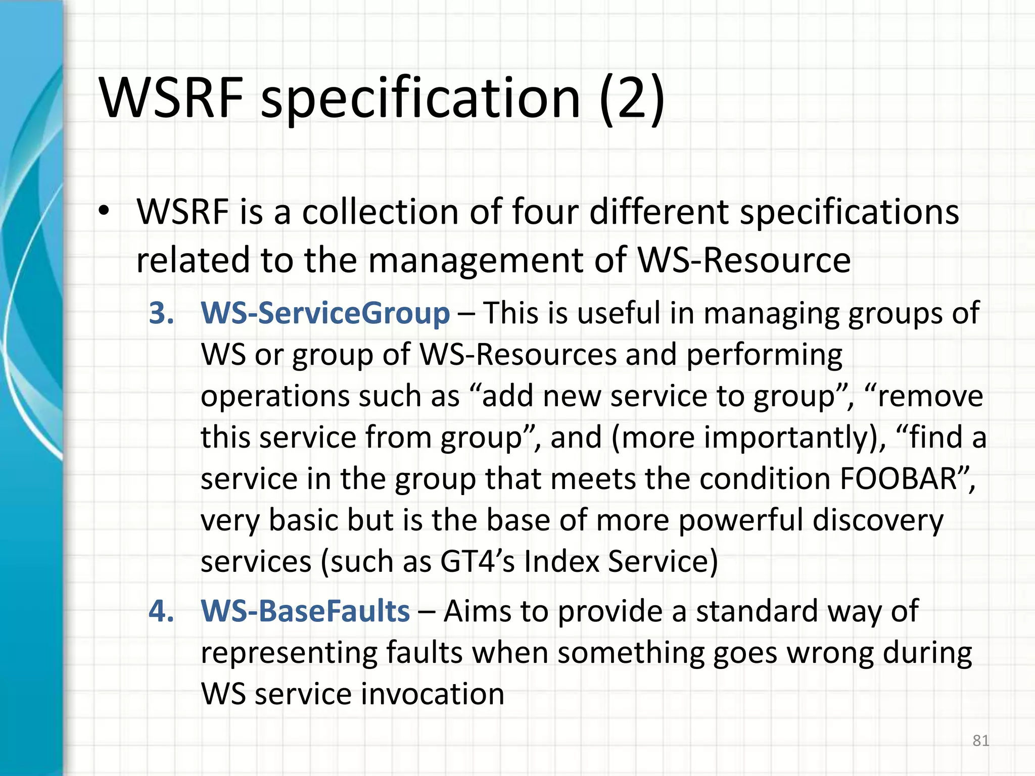 GGF had hoped that Web Services standards and OGSI would converge, but that convergence is not happening.OGSA Review69StandardizationDomain-SpecificServicesProgramExecutionData ServicesCore ServicesOpen Grid Services InfrastructureWeb Services Messaging, Security, Etc.