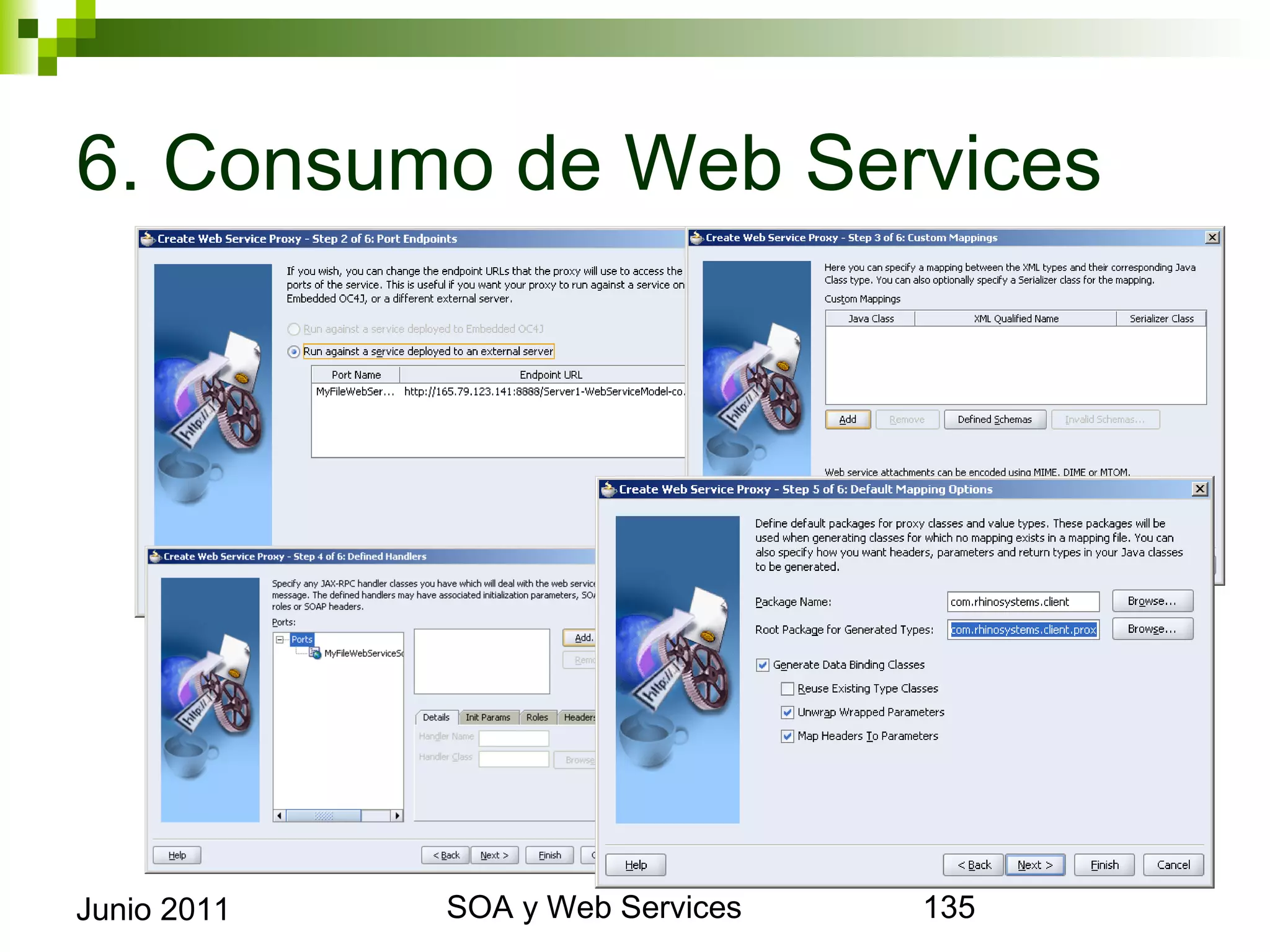 6. Consumo de Web Services




Junio 2011   SOA y Web Services   135
 