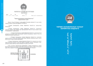 125
124
СУРГУУЛИЙНӨМНӨХБОЛОВСРОЛЫНСУРГАЛТЫНЦӨМХӨТӨЛБӨР
ТӨРӨӨС БОЛОВСРОЛЫН ТАЛААР
БАРИМТЛАХ БОДЛОГО
 