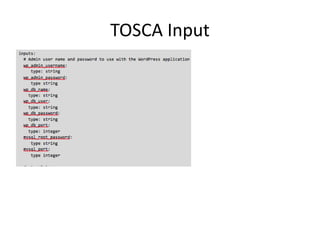 Template Languages for OpenStack - Heat and TOSCA | PPTX