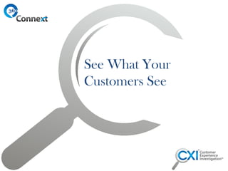 See What Your
Customers See
 