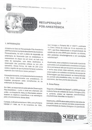 SOBECC- Enfermagem em Centro Cirúrgico e Centro de Material e Esterilização 
