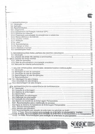 SOBECC- Enfermagem em Centro Cirúrgico e Centro de Material e Esterilização 