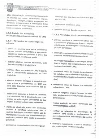 SOBECC- Enfermagem em Centro Cirúrgico e Centro de Material e Esterilização 