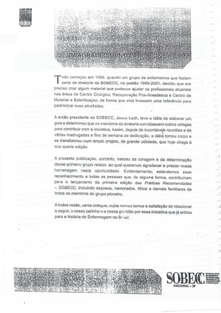 SOBECC- Enfermagem em Centro Cirúrgico e Centro de Material e Esterilização 