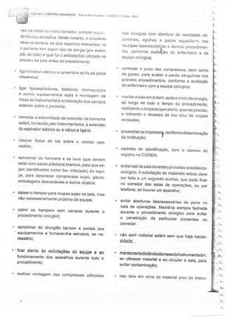 SOBECC- Enfermagem em Centro Cirúrgico e Centro de Material e Esterilização 