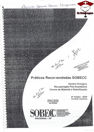 SOBECC- Enfermagem em Centro Cirúrgico e Centro de Material e Esterilização 