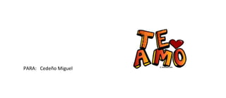 PARA: Cedeño Miguel
 