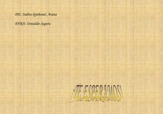 DE: Indira Quiñonez Arana

PARA: Oswaldo Segura
 