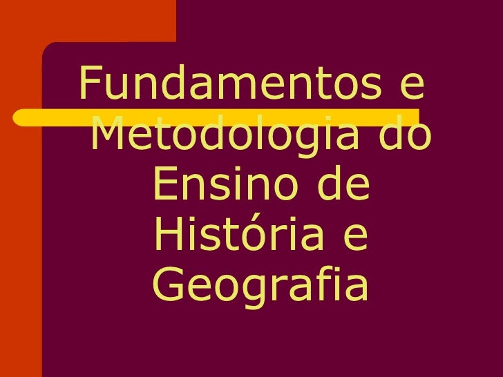 Apol De Metodologia Do Ensino De Geografia