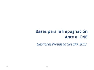 Elecciones Presidenciales 14A 2013
10.1GST
 