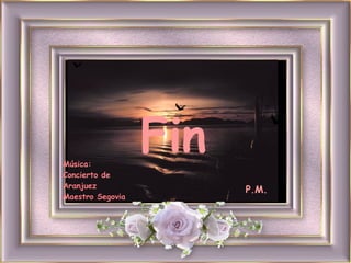 Fin P.M. Música: Concierto de Aranjuez Maestro Segovia 