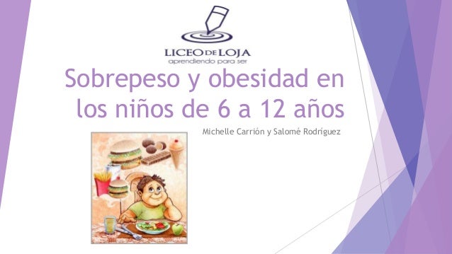 SOBREPESO Y OBESIDAD EN NIÑOS DE 6 A 12 AÑOS SOBREPESO Y OBESIDAD EN NIÑOS DE 6 A 12 AÑOS
