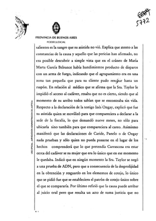 Sobreseimiento de nora taylor