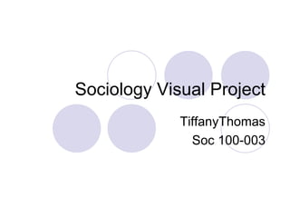 Sociology Visual Project TiffanyThomas Soc 100-003 