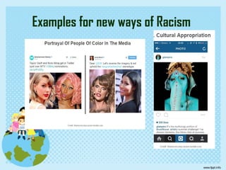 Examples for new ways of Racism
 