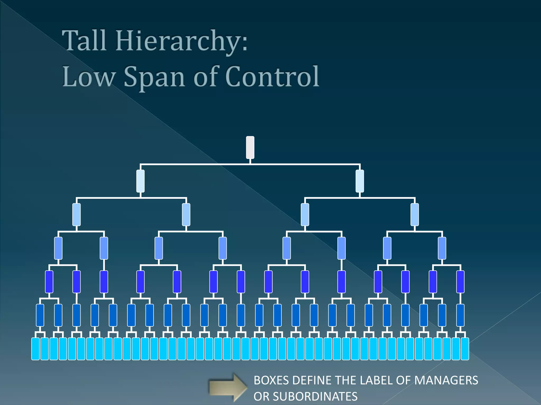BOXES DEFINE THE LABEL OF MANAGERS
OR SUBORDINATES
 