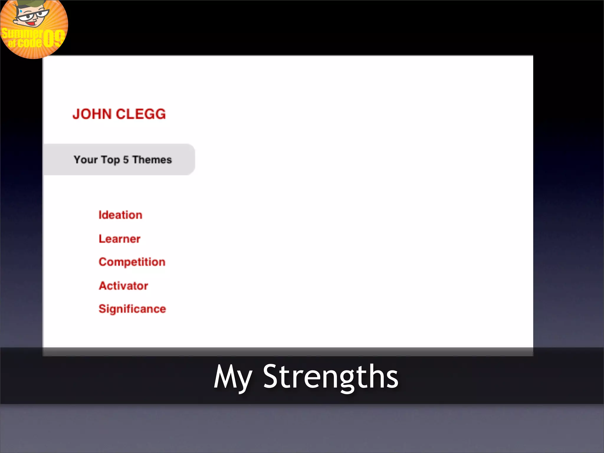 My Strengths
 