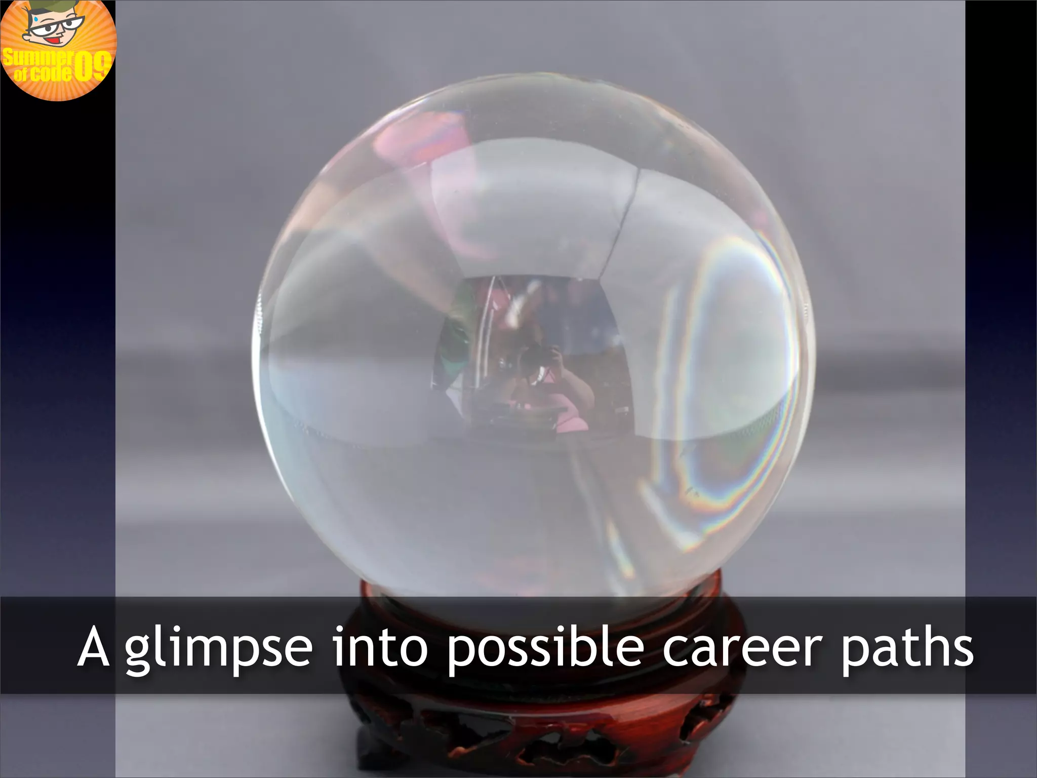 A glimpse into possible career paths
 