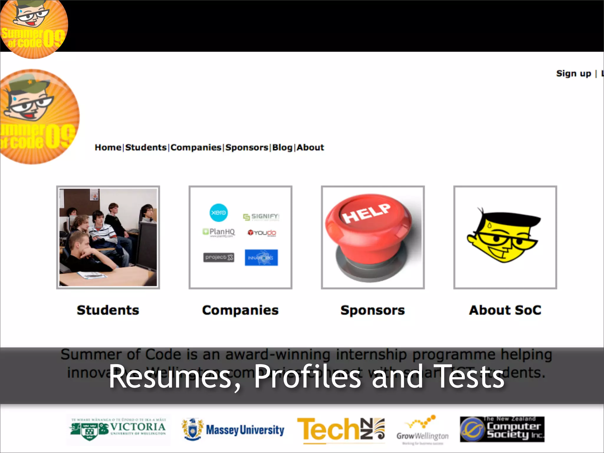 Resumes, Profiles and Tests
 